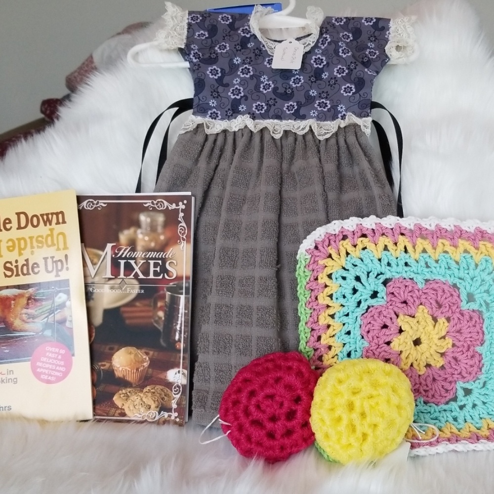 Homemade Dress Style Tea Towel Bundle (Gray-Blue)